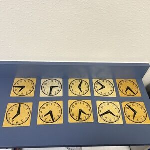 ETA 835AA Hand2Mind White Clock Face Pupils 10 Set Learning Clocks‎